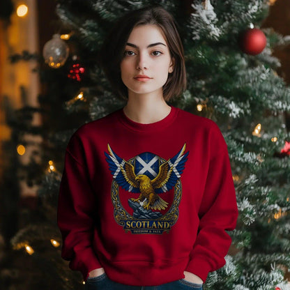 Scottish Sweatshirt - Freedom and Fate Unisex Streetwear - Celtic Wolfwear