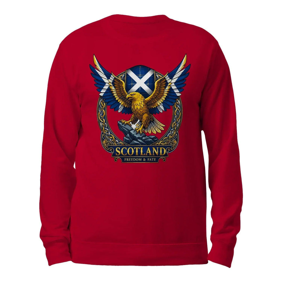 Scottish Sweatshirt - Freedom and Fate Unisex Streetwear - Celtic Wolfwear