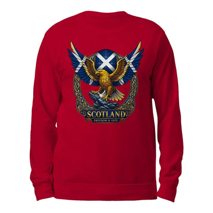 Scottish Sweatshirt - Freedom and Fate Unisex Streetwear - Celtic Wolfwear