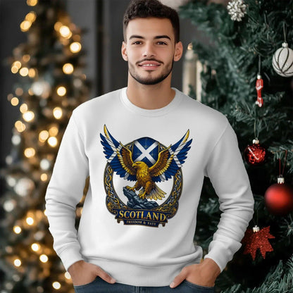Scottish Sweatshirt - Freedom and Fate Unisex Streetwear - Celtic Wolfwear
