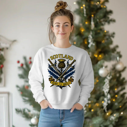 Scottish Sweatshirt - Heritage Crest, Unisex Streetwear - Celtic Wolfwear