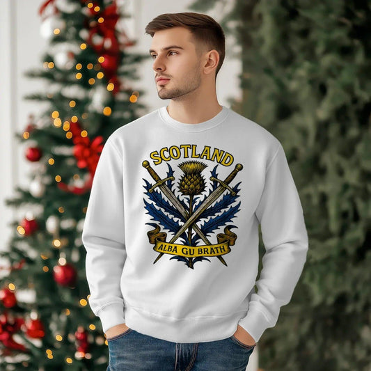 Scottish Sweatshirt - Heritage Crest, Unisex Streetwear - Celtic Wolfwear