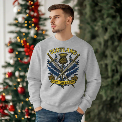 Scottish Sweatshirt - Heritage Crest, Unisex Streetwear - Celtic Wolfwear
