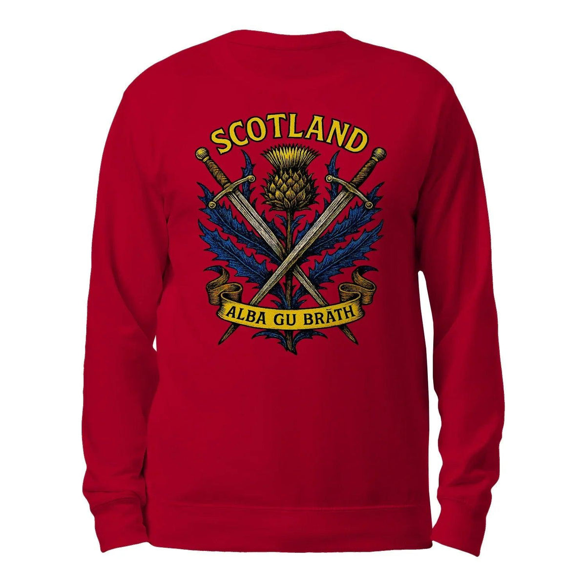 Scottish Sweatshirt - Heritage Crest, Unisex Streetwear - Celtic Wolfwear