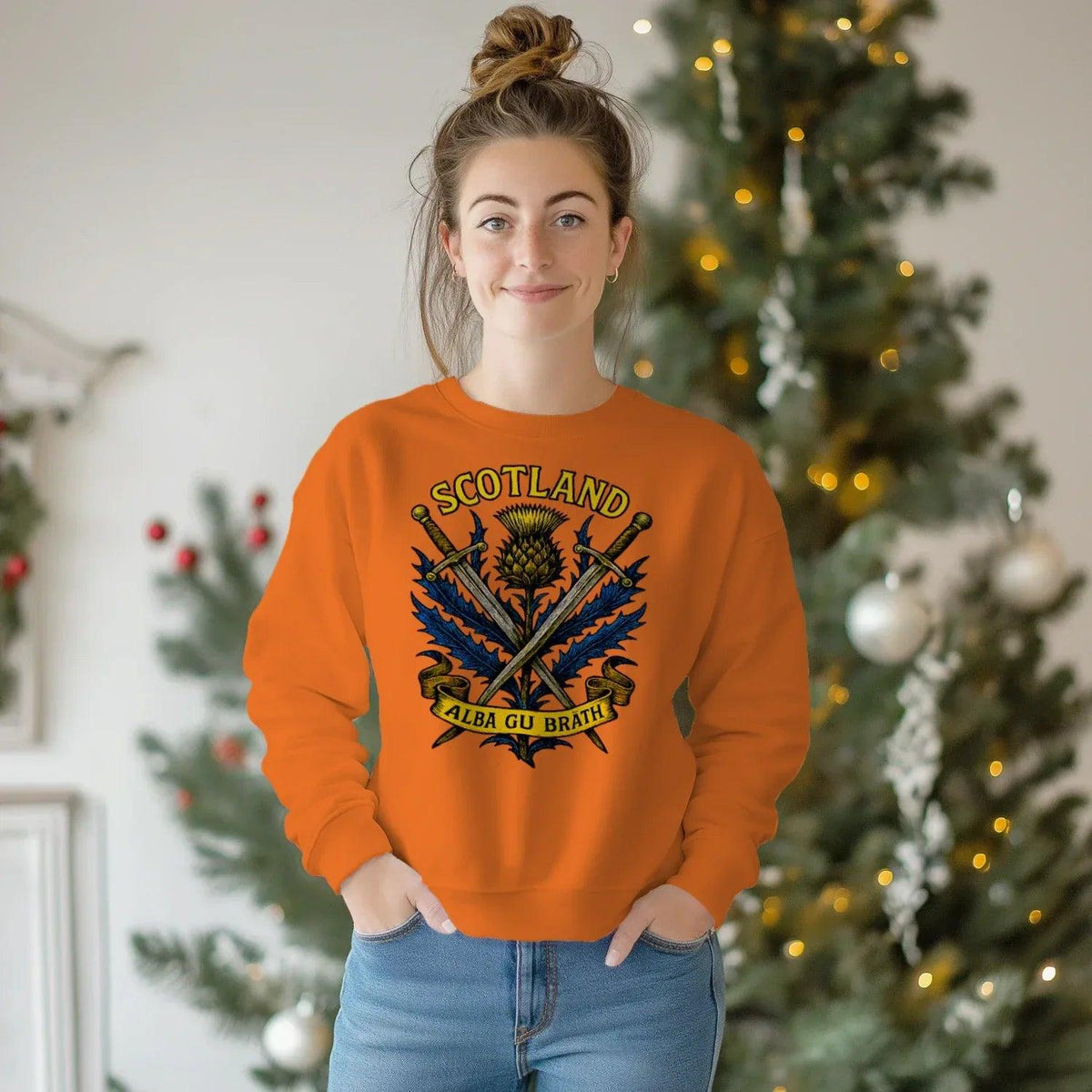 Scottish Sweatshirt - Heritage Crest, Unisex Streetwear - Celtic Wolfwear