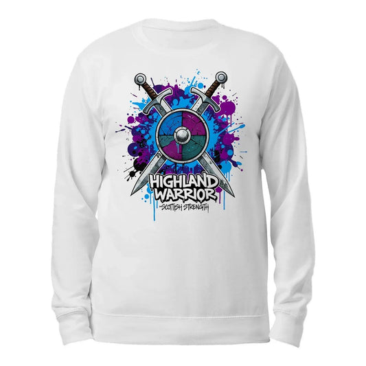 Scottish Sweatshirt - Highland Warrior Unisex Streetwear - Celtic Wolfwear