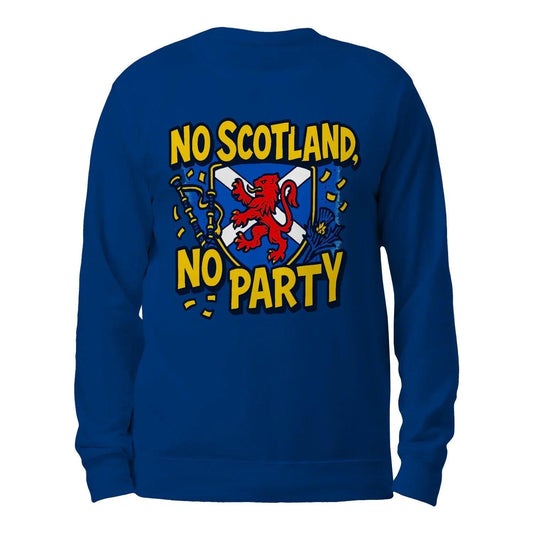 Scottish Sweatshirt - No Party Crest, Unisex Streetwear - Celtic Wolfwear