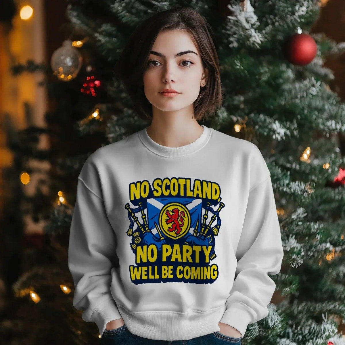 Scottish Sweatshirt - No Party We Ll Be Coming, Unisex - Celtic Wolfwear