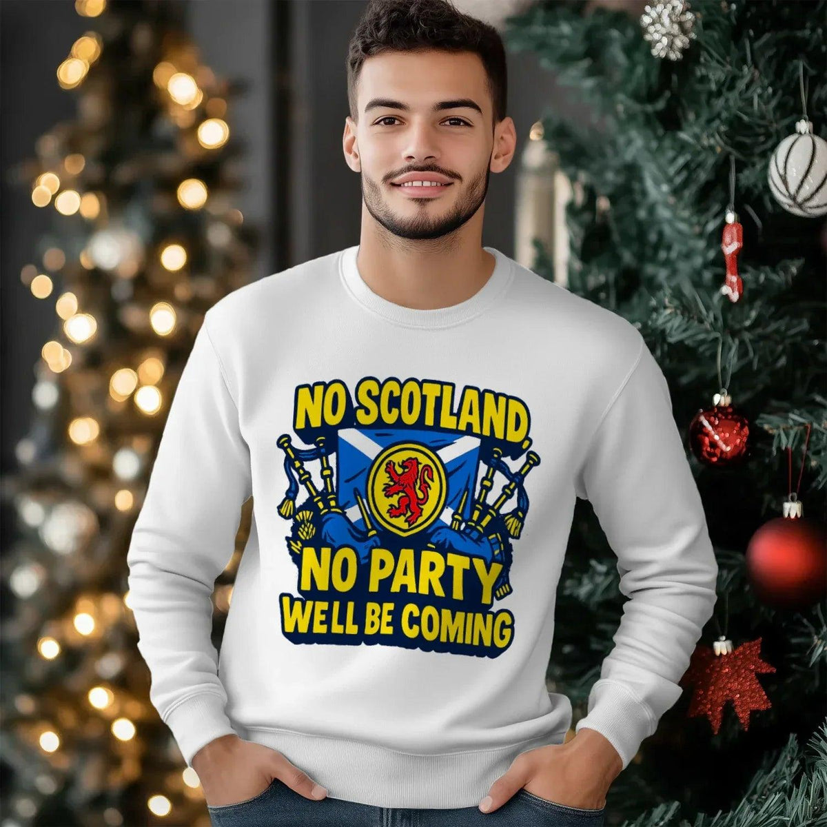 Scottish Sweatshirt - No Party We Ll Be Coming, Unisex - Celtic Wolfwear