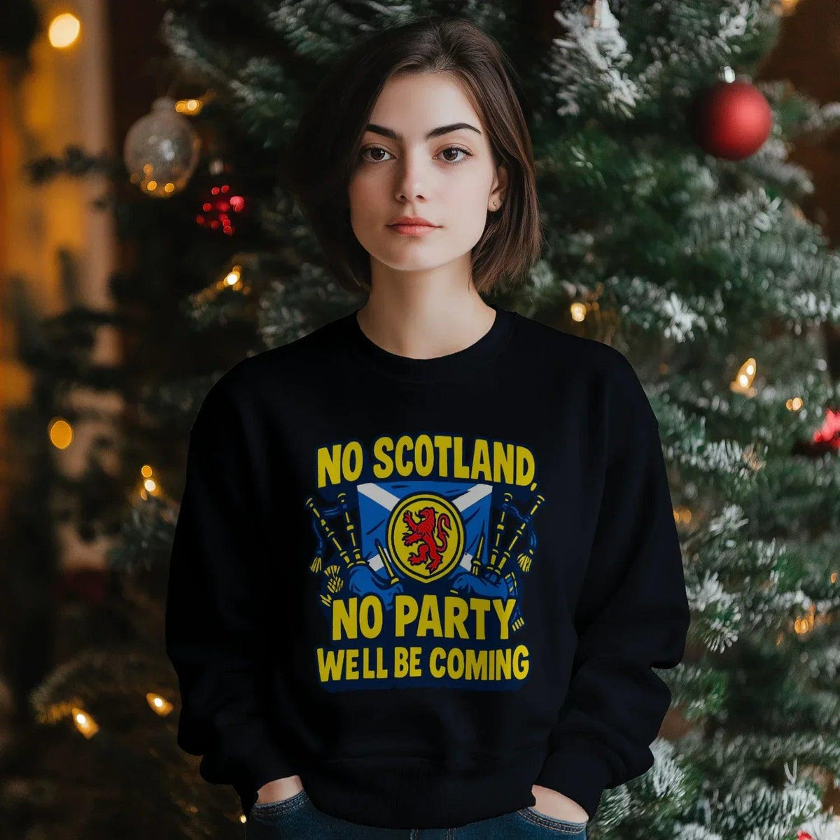 Scottish Sweatshirt - No Party We Ll Be Coming, Unisex - Celtic Wolfwear