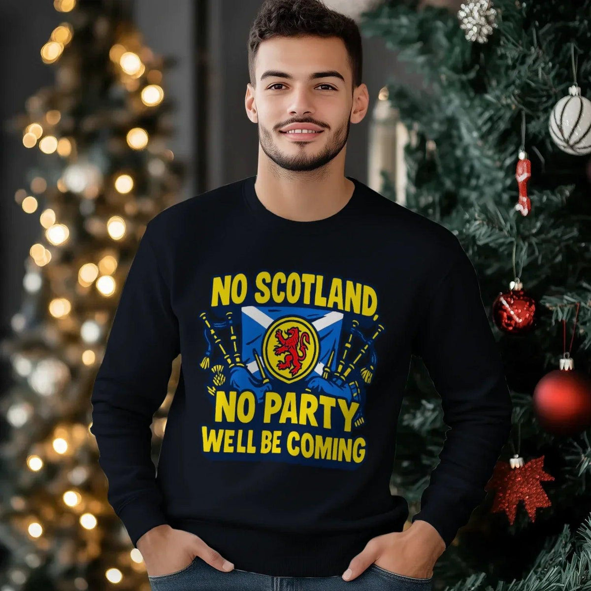 Scottish Sweatshirt - No Party We Ll Be Coming, Unisex - Celtic Wolfwear