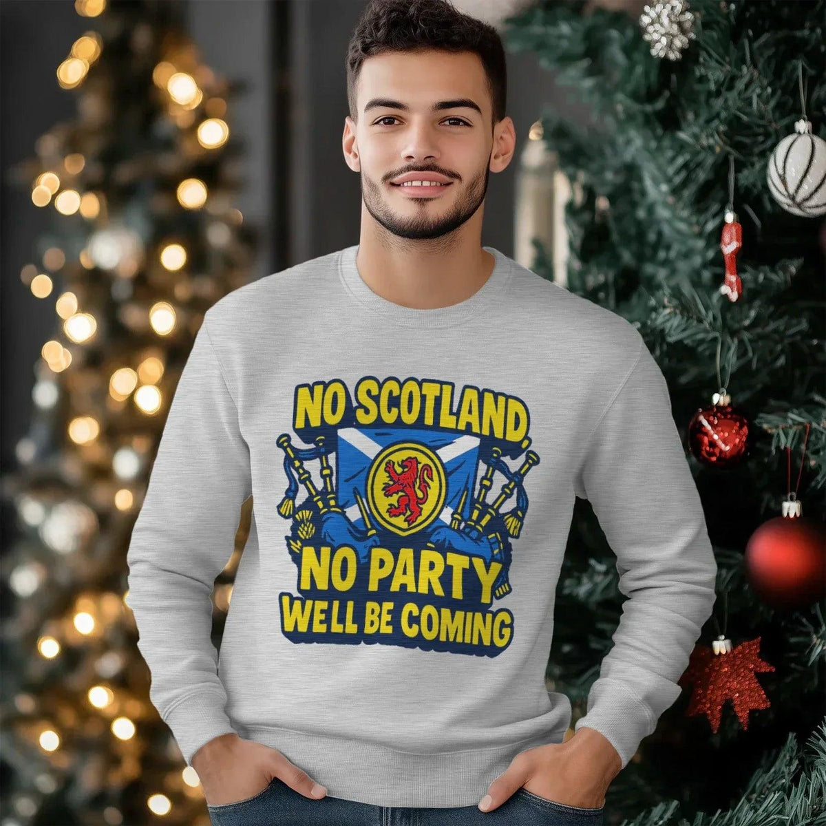 Scottish Sweatshirt - No Party We Ll Be Coming, Unisex - Celtic Wolfwear