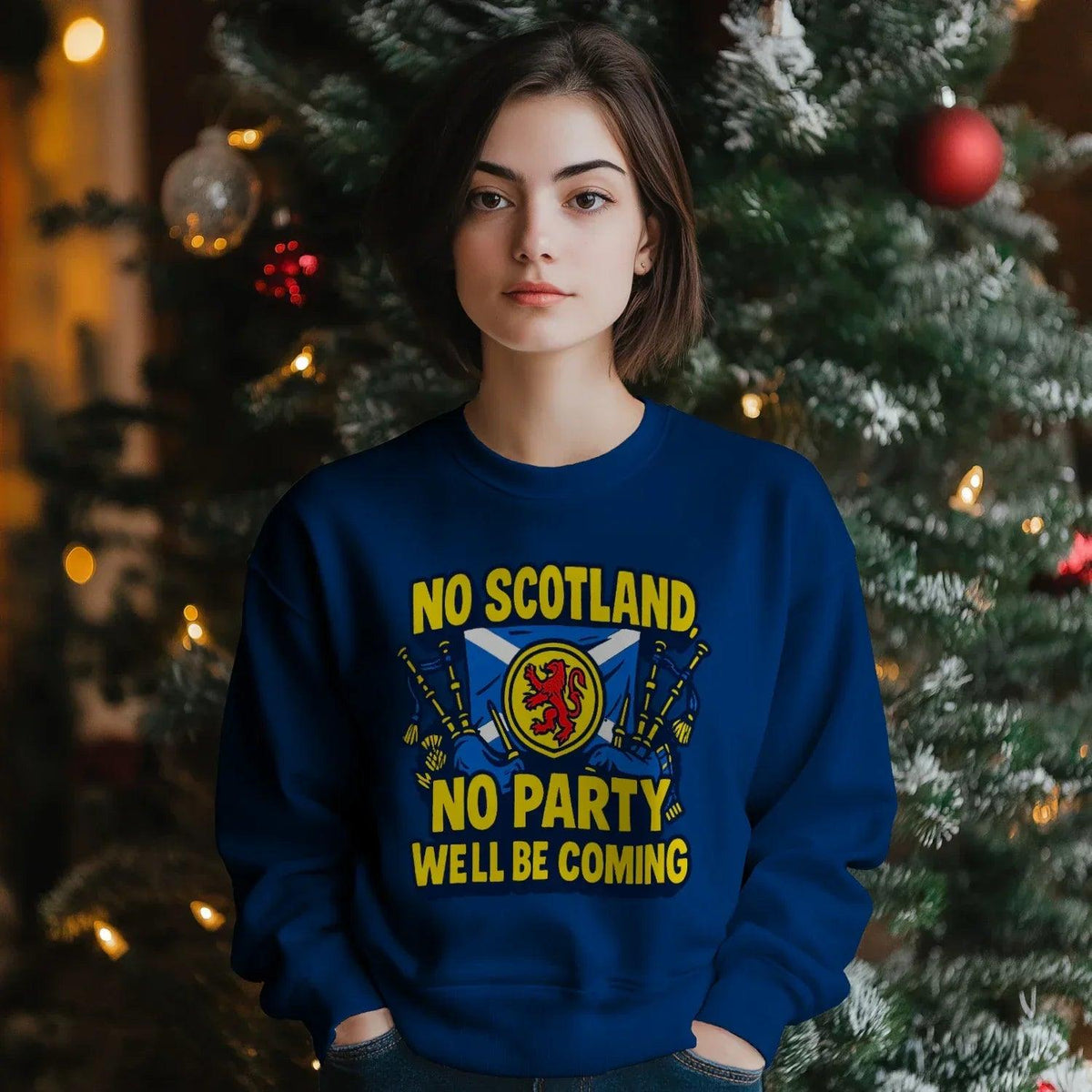 Scottish Sweatshirt - No Party We Ll Be Coming, Unisex - Celtic Wolfwear