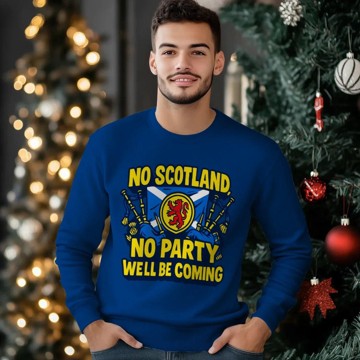 Scottish Sweatshirt - No Party We Ll Be Coming, Unisex - Celtic Wolfwear