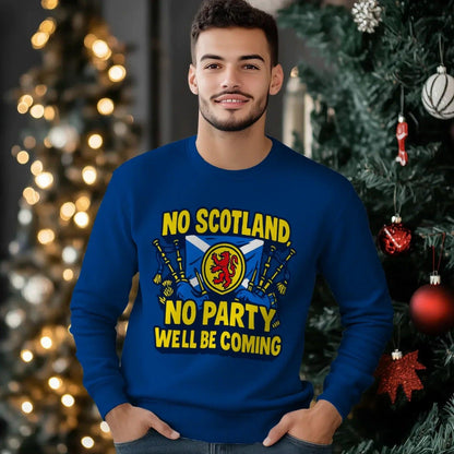 Scottish Sweatshirt - No Party We Ll Be Coming, Unisex - Celtic Wolfwear
