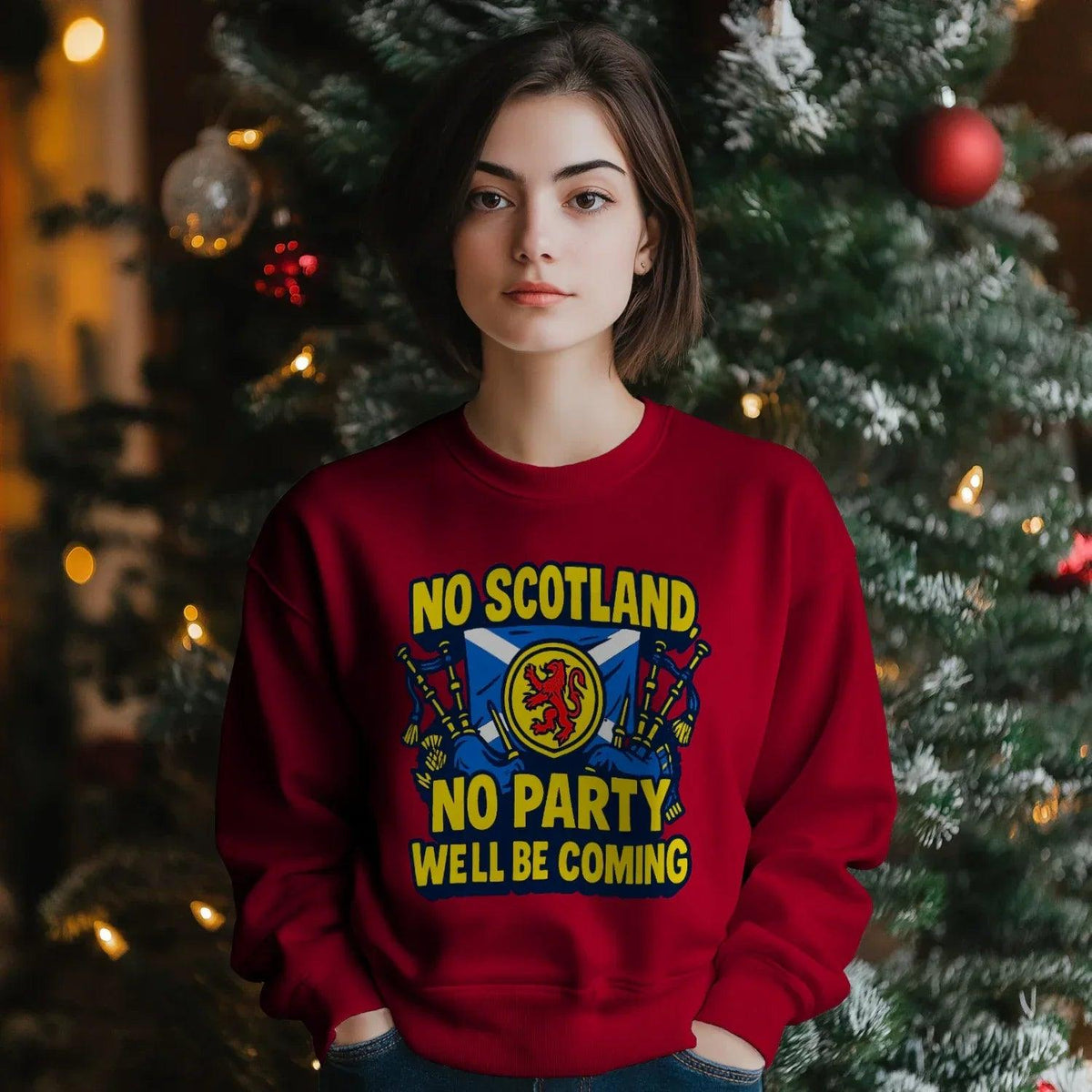 Scottish Sweatshirt - No Party We Ll Be Coming, Unisex - Celtic Wolfwear