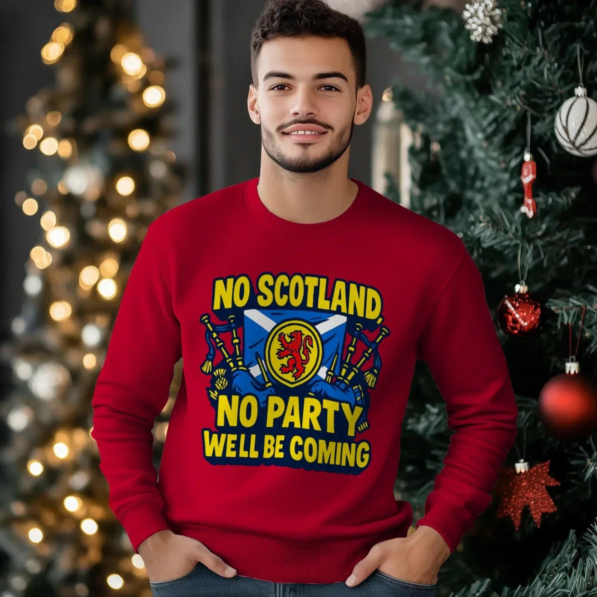 Scottish Sweatshirt - No Party We Ll Be Coming, Unisex - Celtic Wolfwear