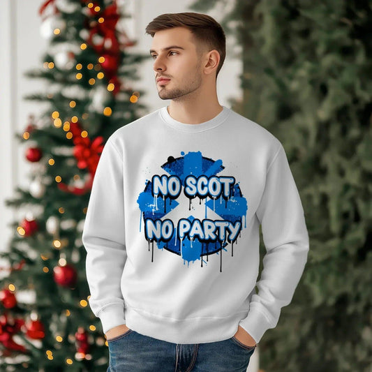 Scottish Sweatshirt - No Scot No Party Unisex Streetwear - Celtic Wolfwear