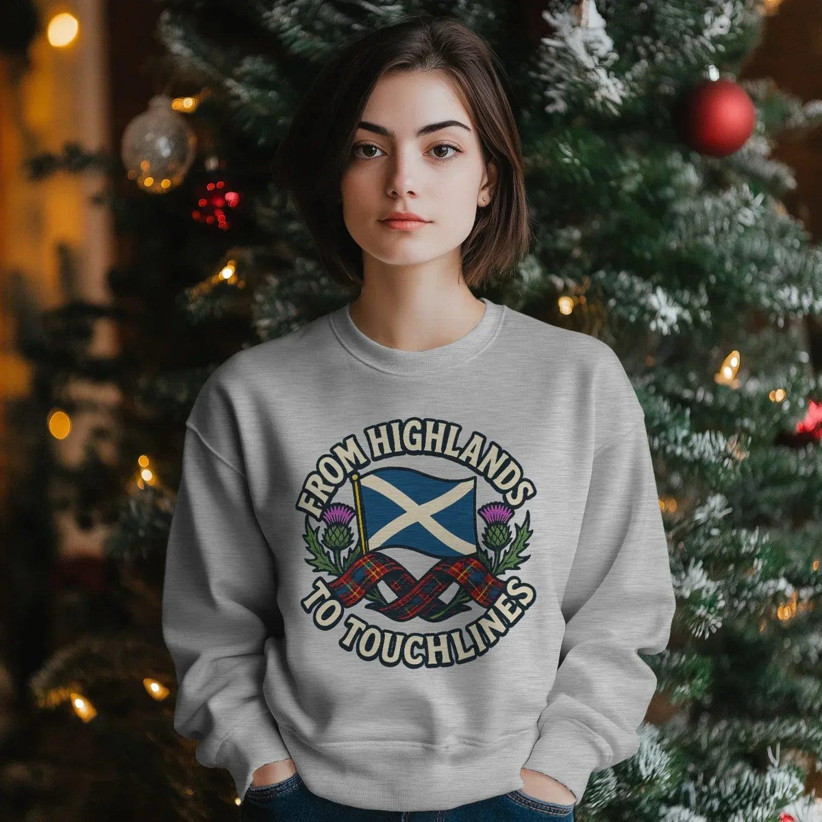 Scottish Sweatshirt - Supporter Style Unisex Streetwear - Celtic Wolfwear