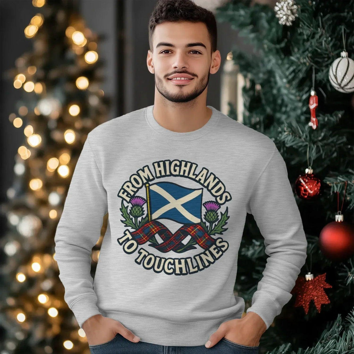 Scottish Sweatshirt - Supporter Style Unisex Streetwear - Celtic Wolfwear