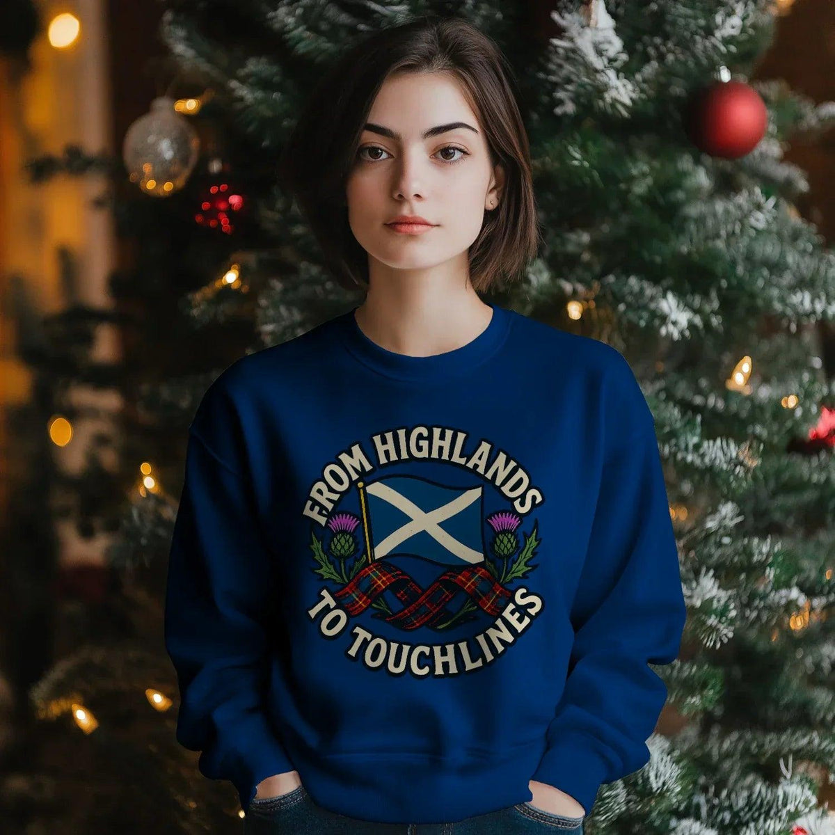 Scottish Sweatshirt - Supporter Style Unisex Streetwear - Celtic Wolfwear