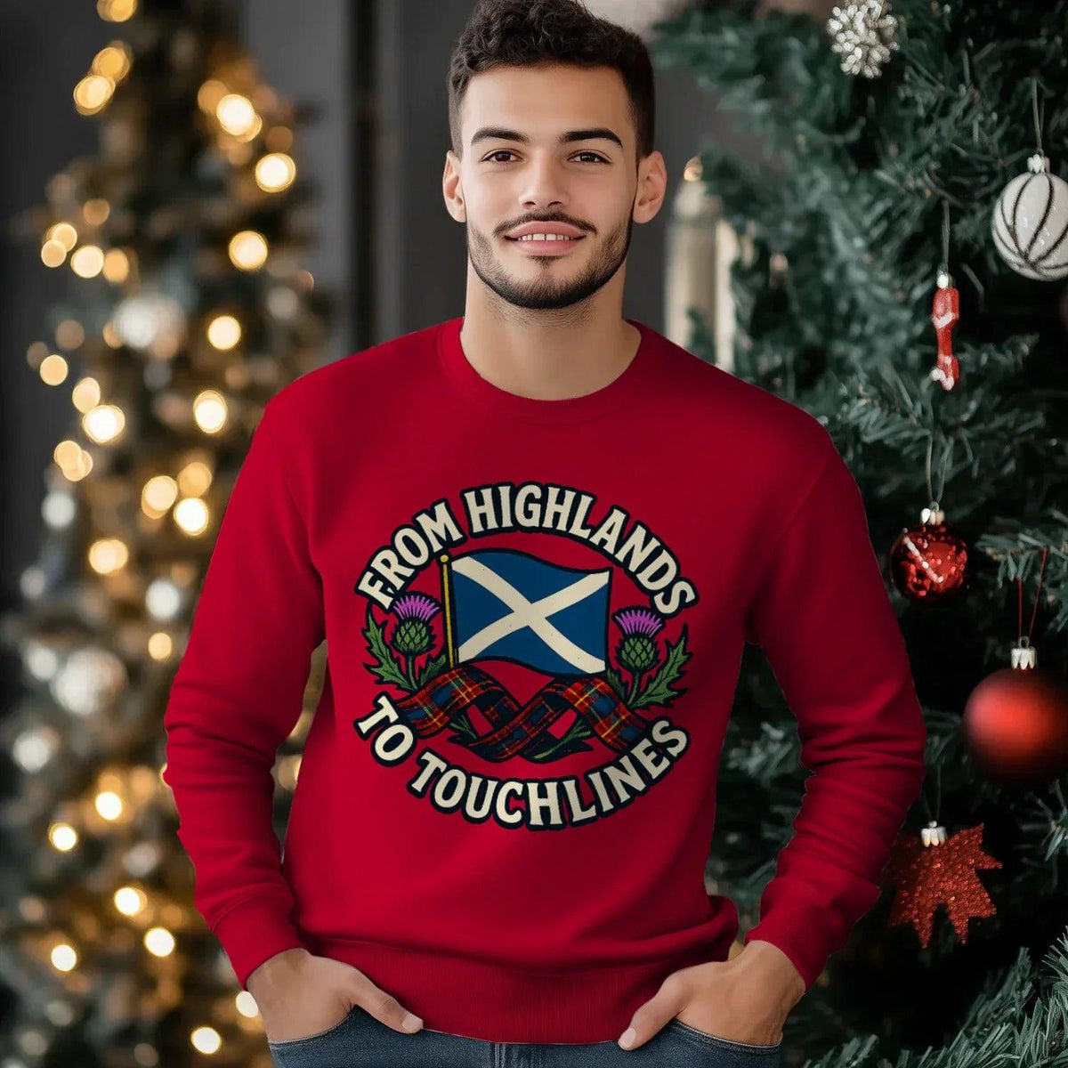 Scottish Sweatshirt - Supporter Style Unisex Streetwear - Celtic Wolfwear