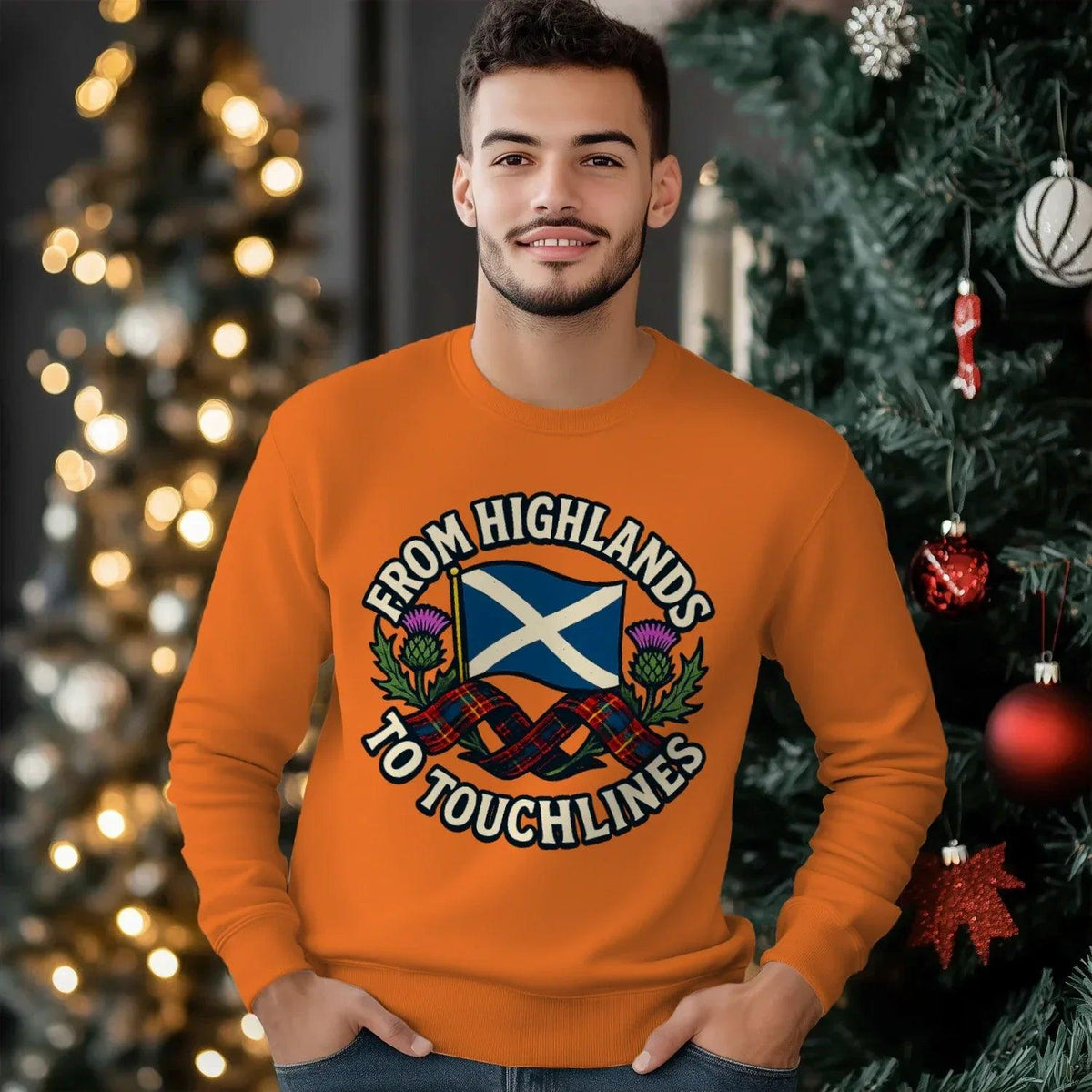 Scottish Sweatshirt - Supporter Style Unisex Streetwear - Celtic Wolfwear