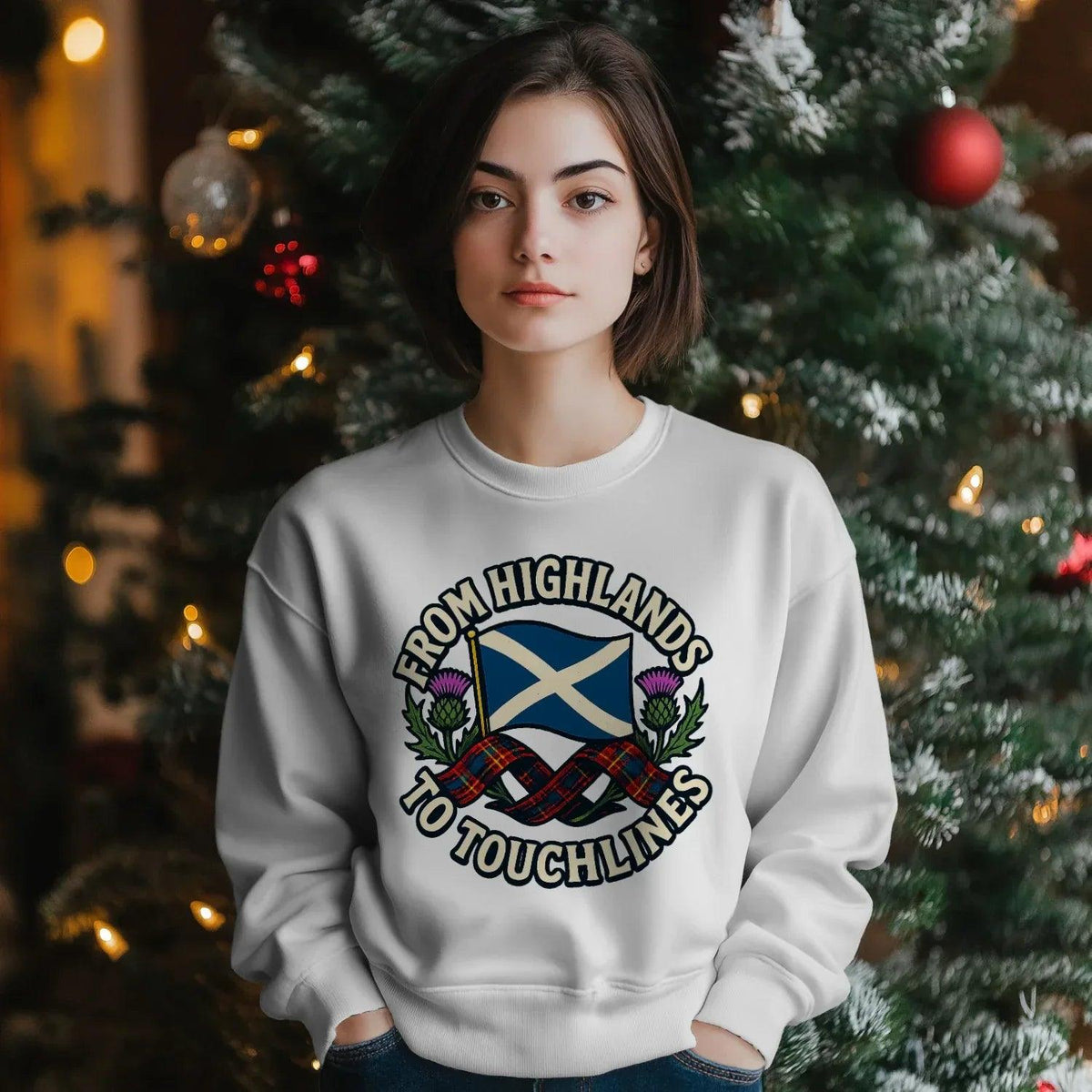 Scottish Sweatshirt - Supporter Style Unisex Streetwear - Celtic Wolfwear