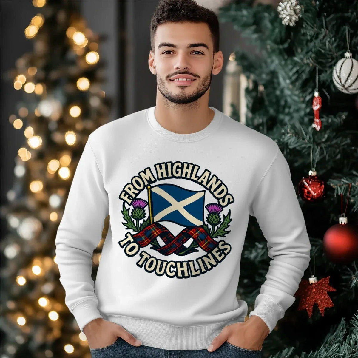 Scottish Sweatshirt - Supporter Style Unisex Streetwear - Celtic Wolfwear