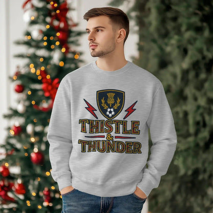 Scottish Sweatshirt - Thistle and Thunder Fan, Unisex - Celtic Wolfwear