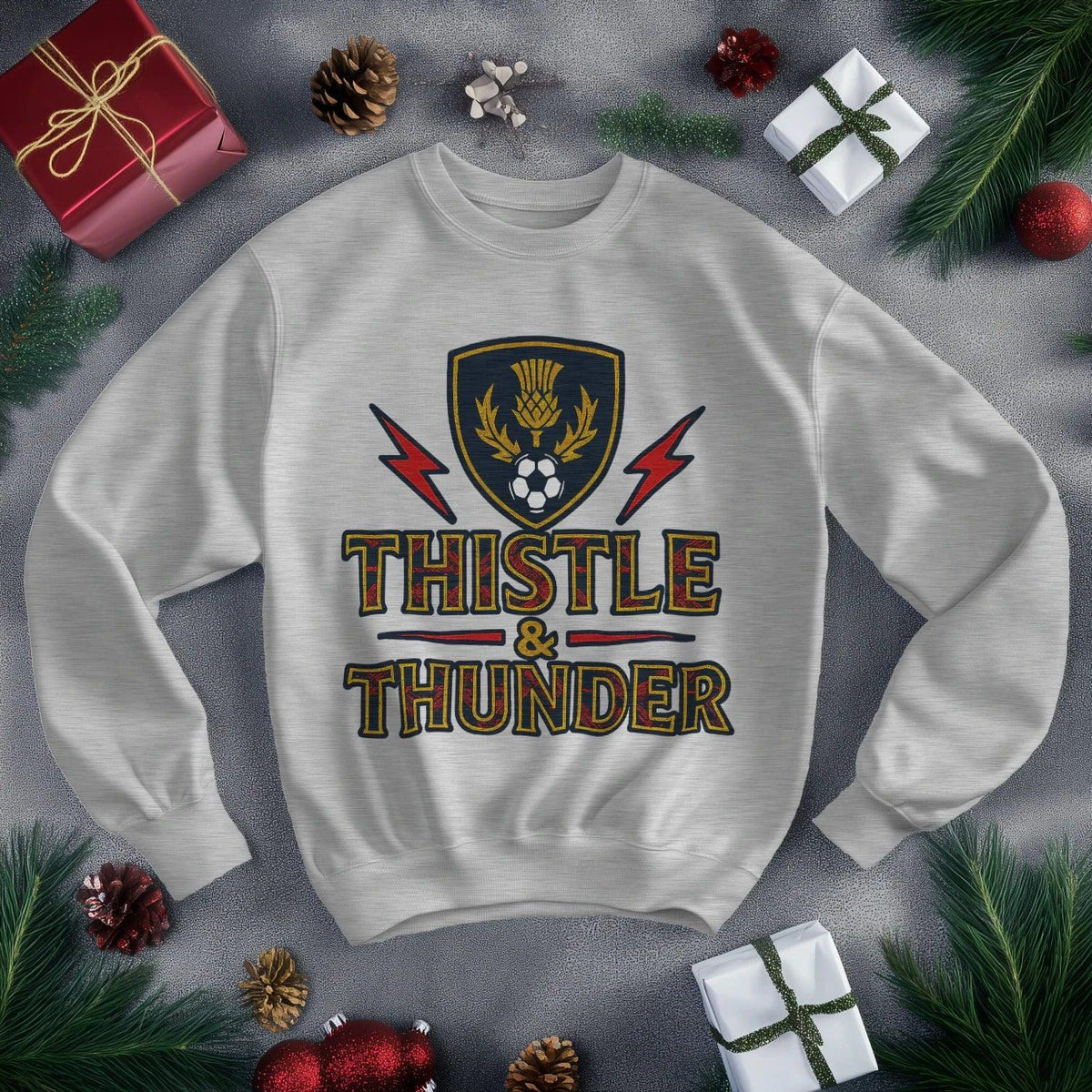 Scottish Sweatshirt - Thistle and Thunder Fan, Unisex - Celtic Wolfwear
