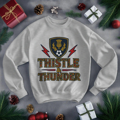 Scottish Sweatshirt - Thistle and Thunder Fan, Unisex - Celtic Wolfwear