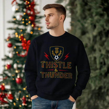 Scottish Sweatshirt - Thistle and Thunder Fan, Unisex - Celtic Wolfwear