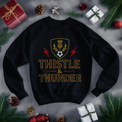 Scottish Sweatshirt - Thistle and Thunder Fan, Unisex - Celtic Wolfwear