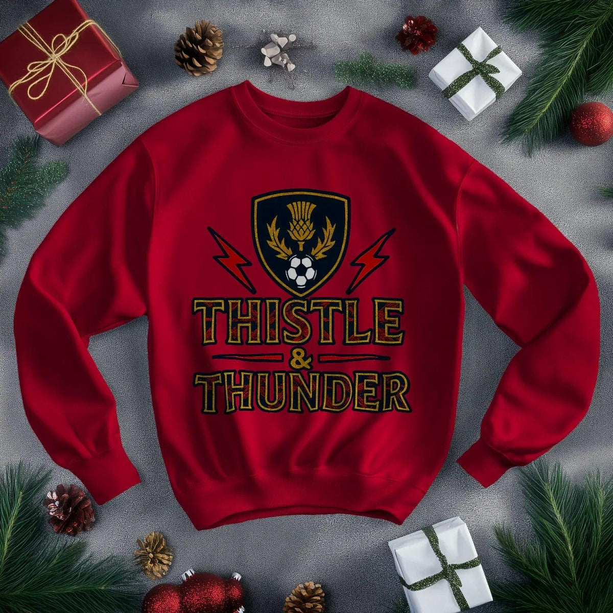 Scottish Sweatshirt - Thistle and Thunder Fan, Unisex - Celtic Wolfwear