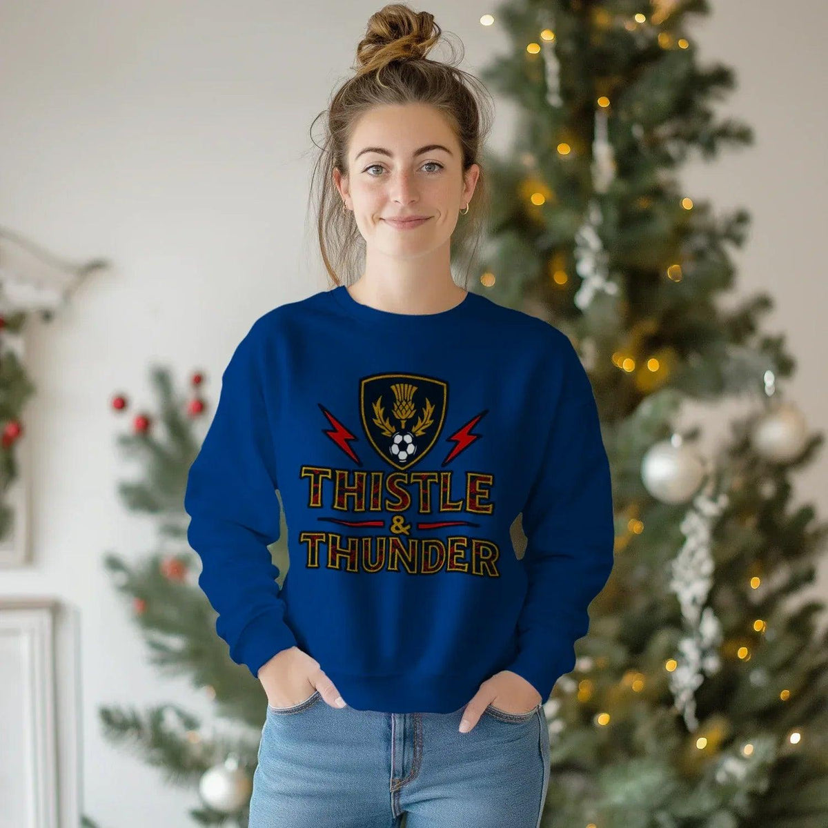 Scottish Sweatshirt - Thistle and Thunder Fan, Unisex - Celtic Wolfwear