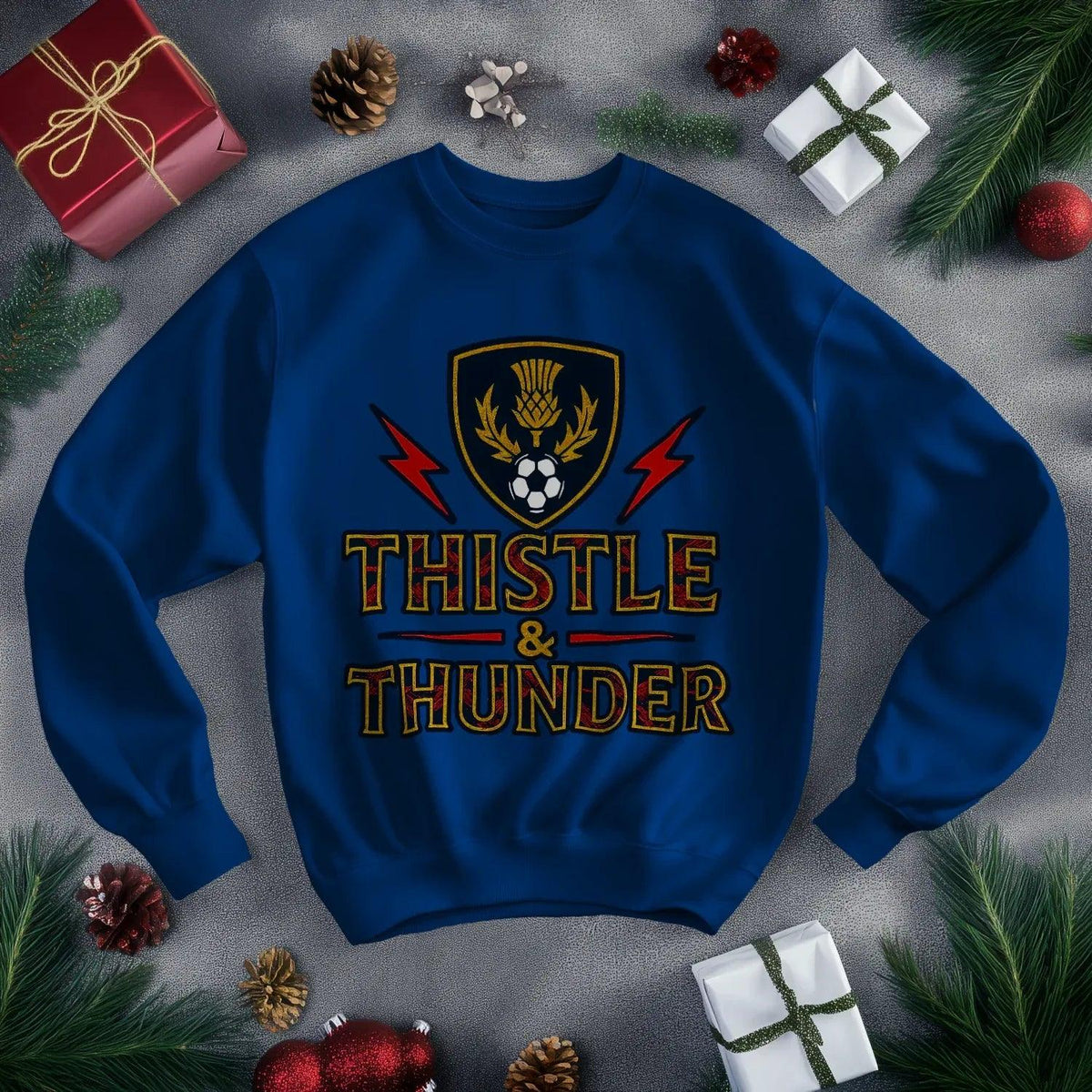 Scottish Sweatshirt - Thistle and Thunder Fan, Unisex - Celtic Wolfwear