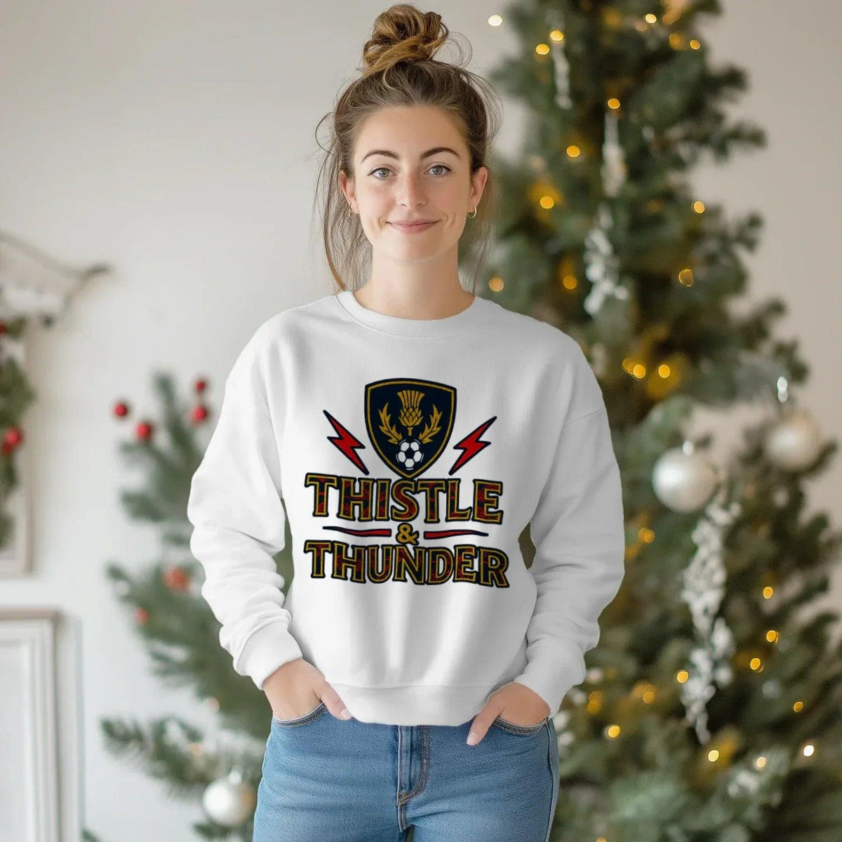 Scottish Sweatshirt - Thistle and Thunder Fan, Unisex - Celtic Wolfwear