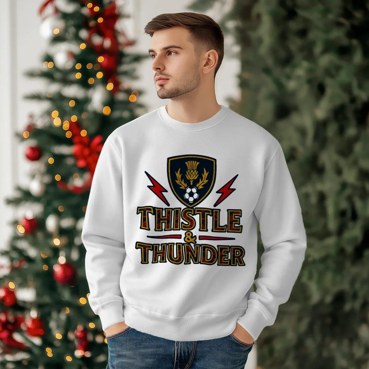 Scottish Sweatshirt - Thistle and Thunder Fan, Unisex - Celtic Wolfwear