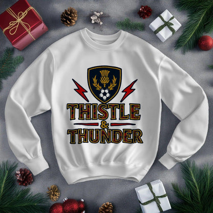 Scottish Sweatshirt - Thistle and Thunder Fan, Unisex - Celtic Wolfwear