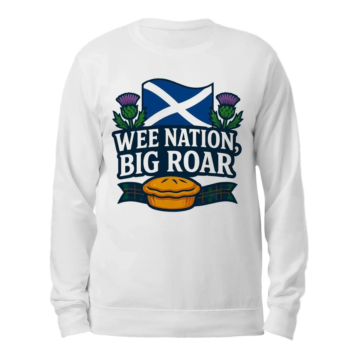 Scottish Sweatshirt - Wee Nation Big Roar Unisex Streetwear - Celtic Wolfwear