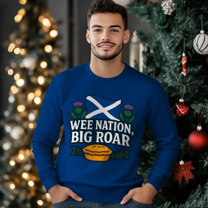 Scottish Sweatshirt - Wee Nation Big Roar Unisex Streetwear - Celtic Wolfwear