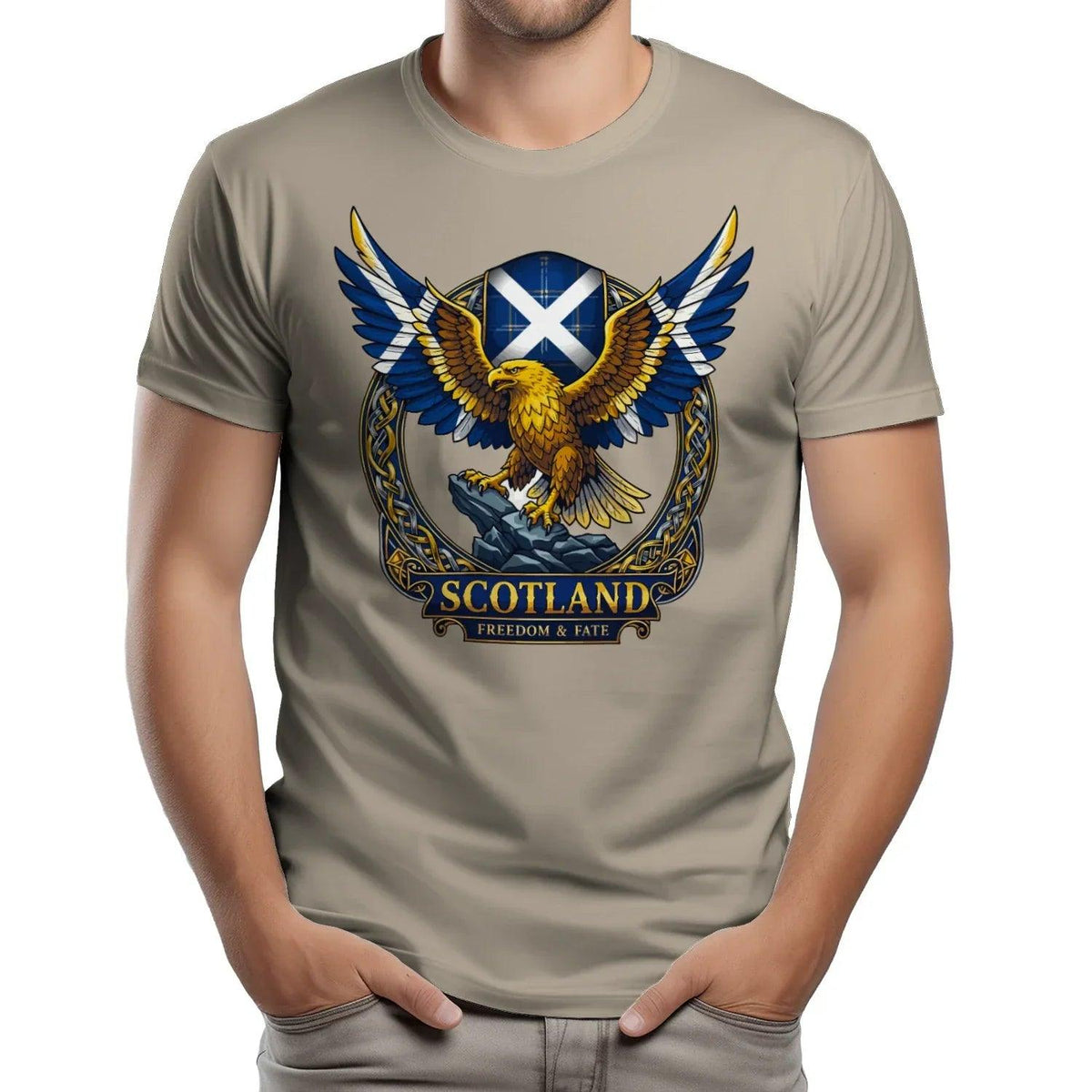 Scottish T-Shirt - Freedom, Terrace-Inspired Streetwear - Celtic Wolfwear