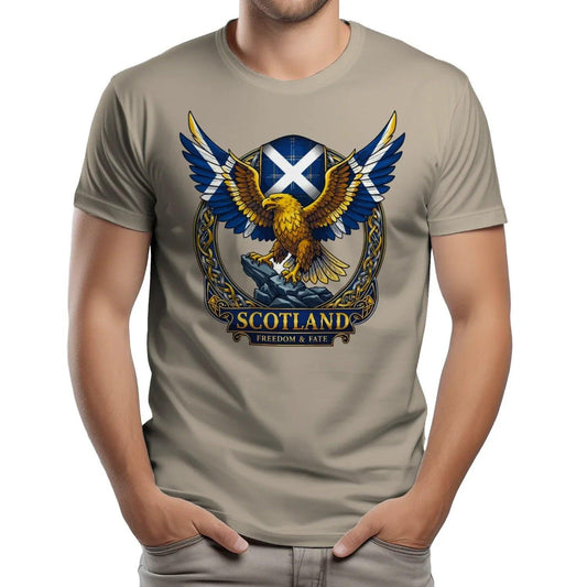 Scottish T-Shirt - Freedom, Terrace-Inspired Streetwear - Celtic Wolfwear