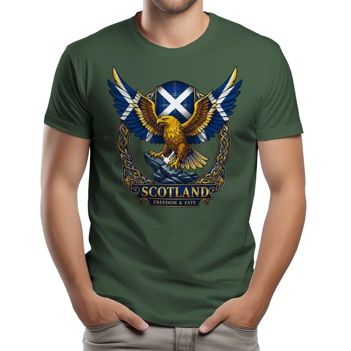 Scottish T-Shirt - Freedom, Terrace-Inspired Streetwear - Celtic Wolfwear