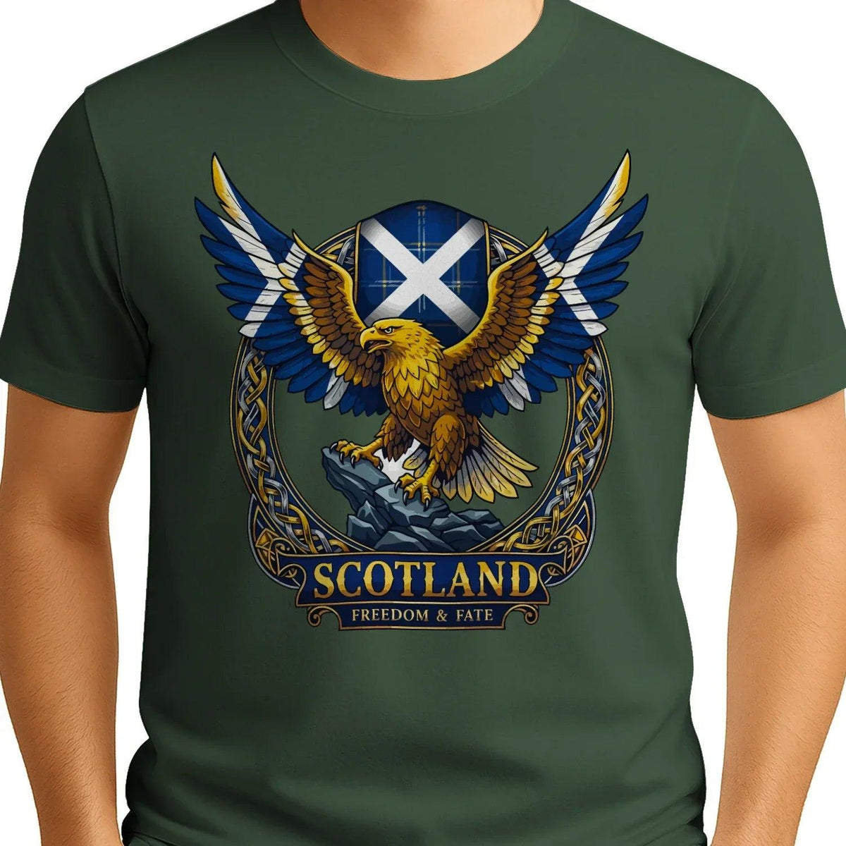 Scottish T-Shirt - Freedom, Terrace-Inspired Streetwear - Celtic Wolfwear