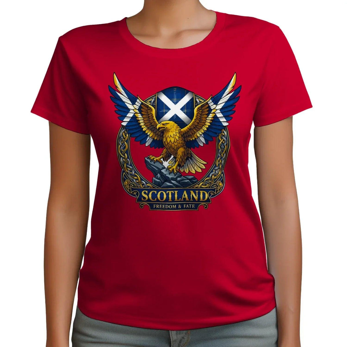 Scottish T-Shirt - Freedom, Terrace-Inspired Streetwear - Celtic Wolfwear