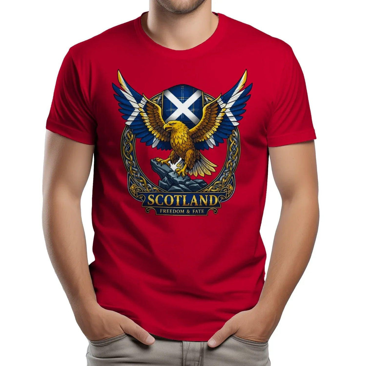 Scottish T-Shirt - Freedom, Terrace-Inspired Streetwear - Celtic Wolfwear