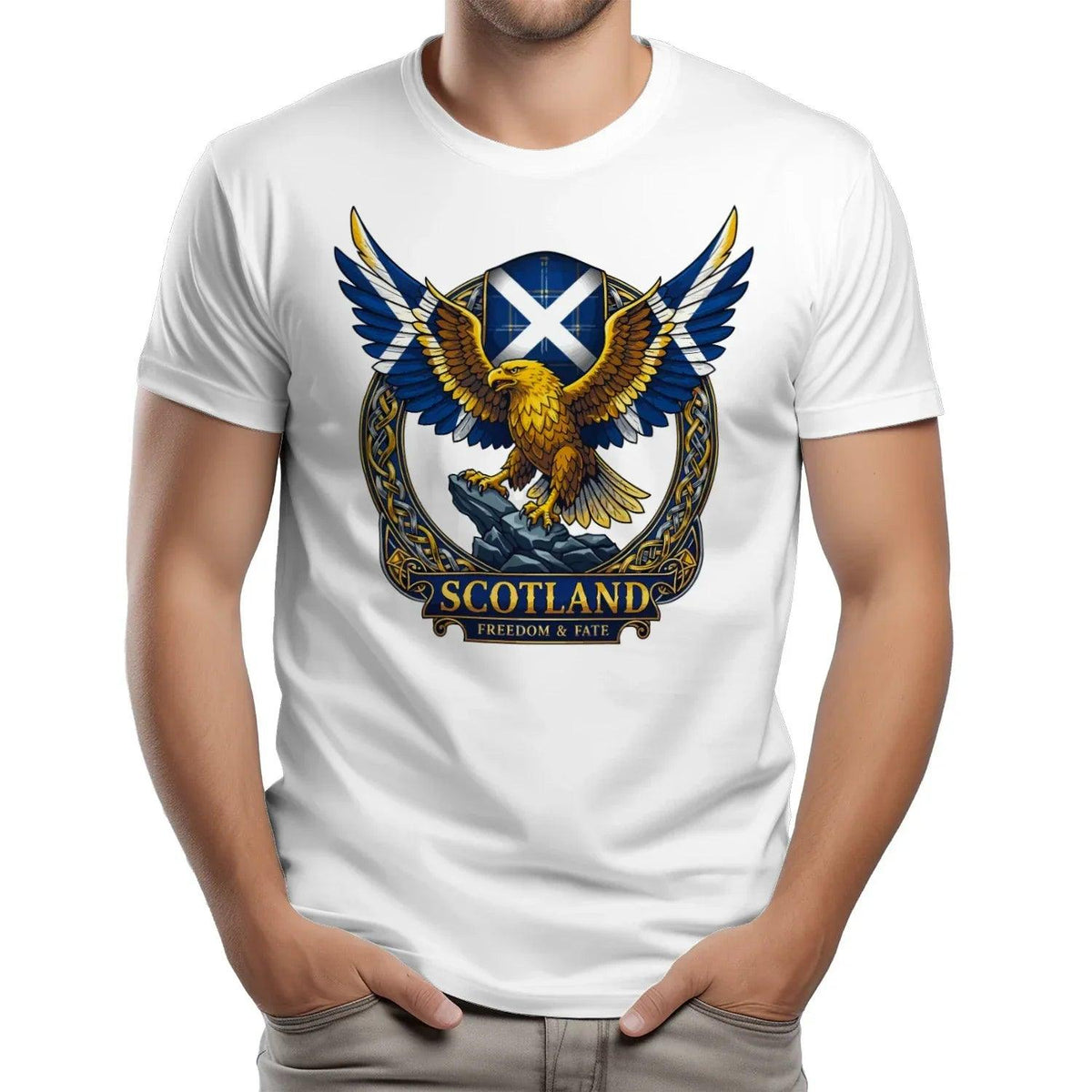 Scottish T-Shirt - Freedom, Terrace-Inspired Streetwear - Celtic Wolfwear