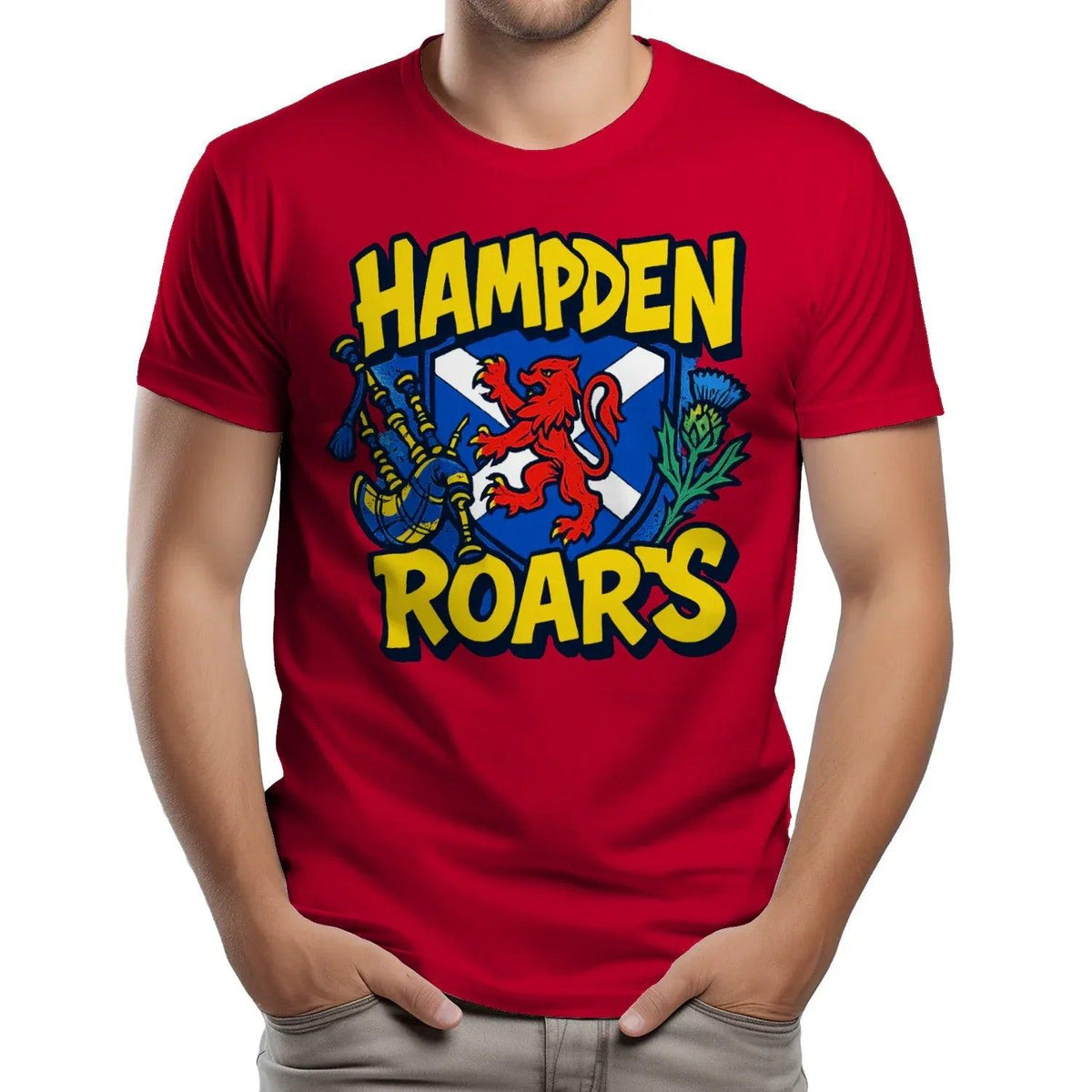 Scottish T-Shirt - Hampden Roars, Unisex Matchday Wear - Celtic Wolfwear